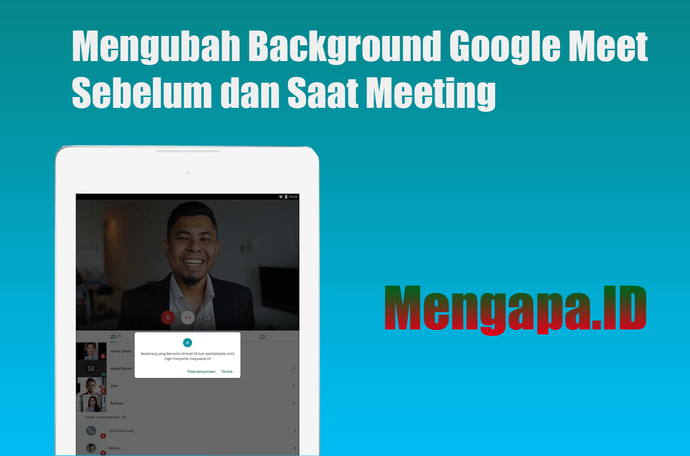 Mengubah Background Google Meet Sebelum dan Saat Meeting